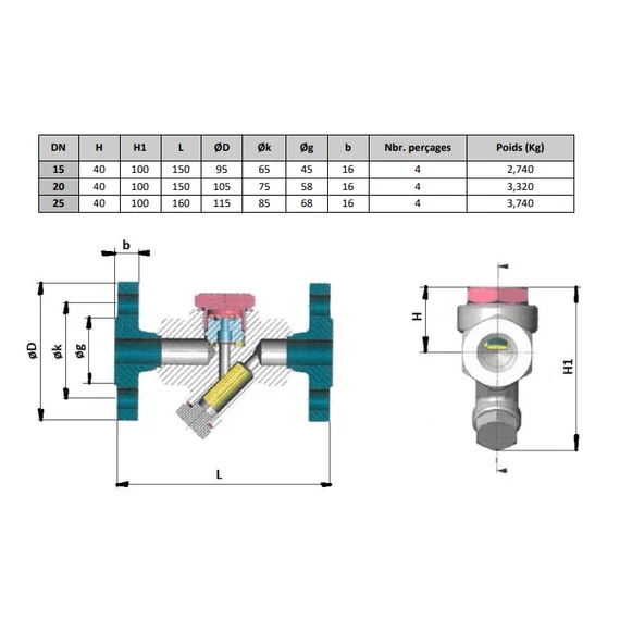 Kondenz leválasztó || Termodinamikus || DN20 || PN40 || TDK45