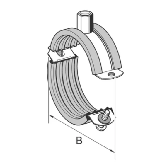 SIKLA csőbilincs || ERS || Gumibetétes || M8/M10 || 54-58